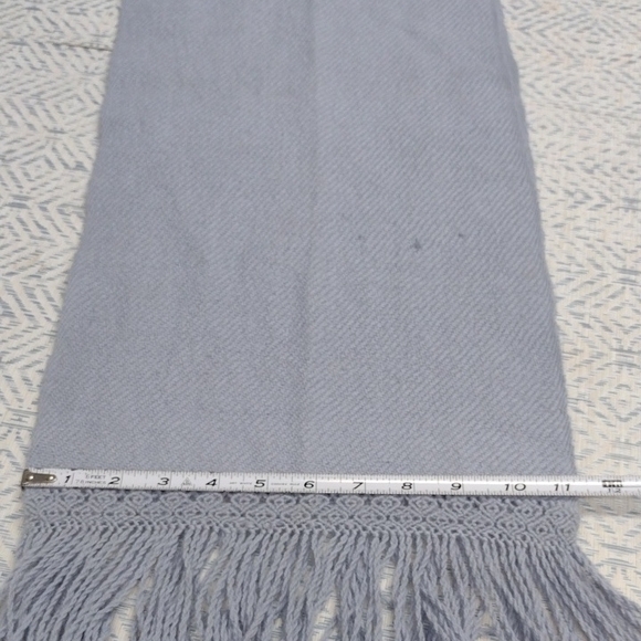 Attelier De Alpaca & Arte 100%alpaca Elegant Gray Fringed Scarf - Picture 8 of 8